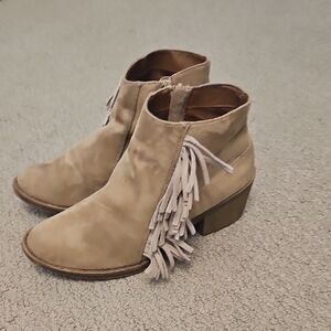 Mossimo Supply Co. Beige Fringe Ankle Booties